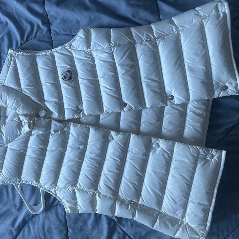 Moncler White Puffer Vest for Kids